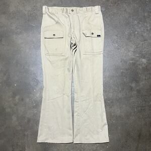 Vintage 70s h.i.s. Tan Flared Bootcut Bush Pants 34x29